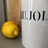 "Beaujolais" white ceramic bottle