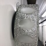 Glass ceiling lamp in moulded glass around 1960