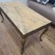 Marble coffee table with brass legs