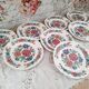 Set of 8 dessert plates Sarreguemines Vence model