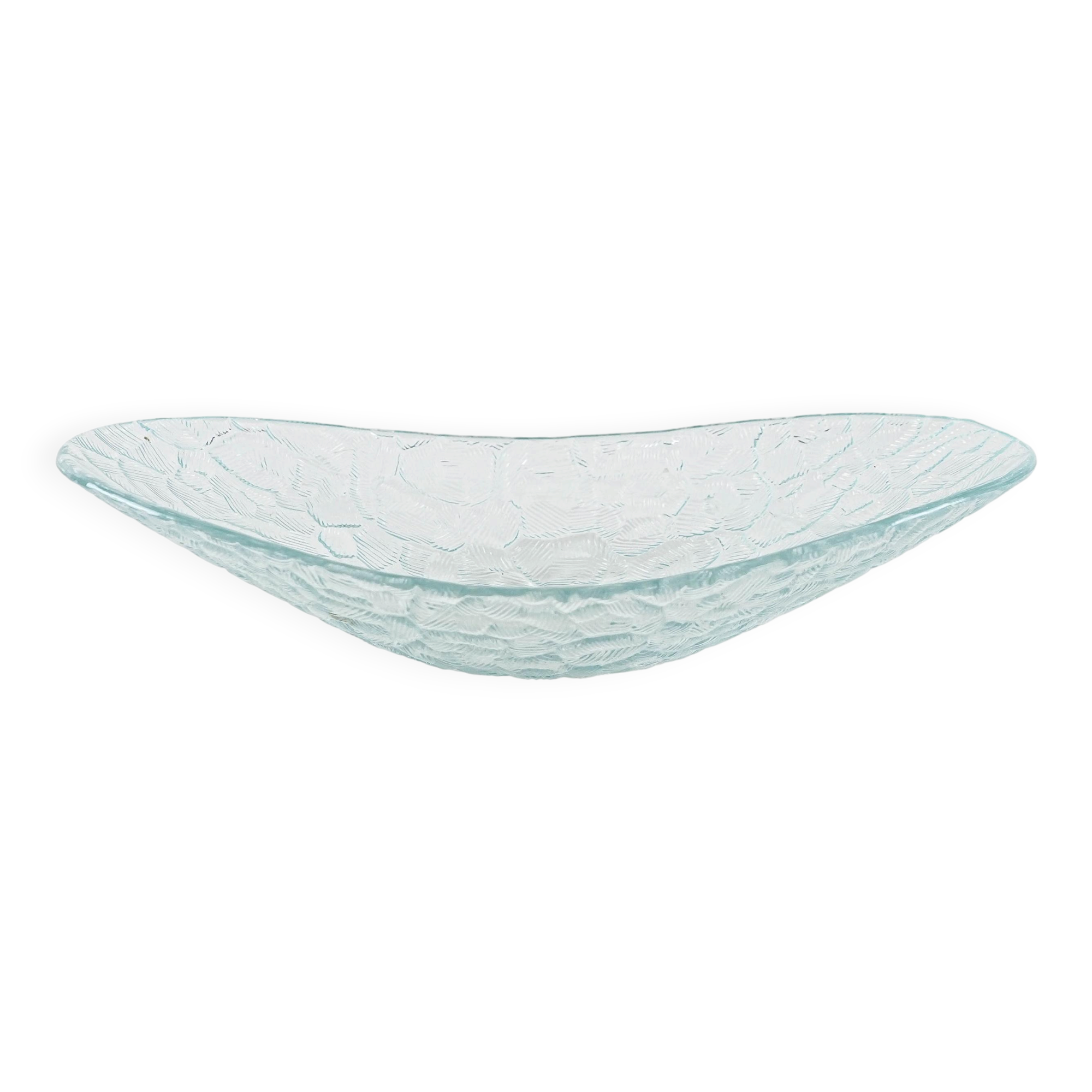 Glass serving dish, Danish design, 1970s, made in Denmark