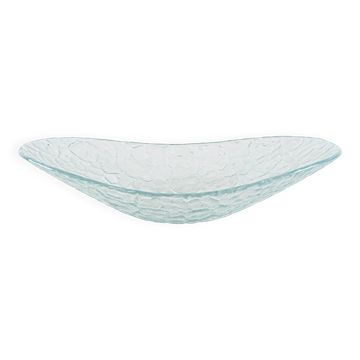Glass serving dish, Danish design, 1970s, made in Denmark