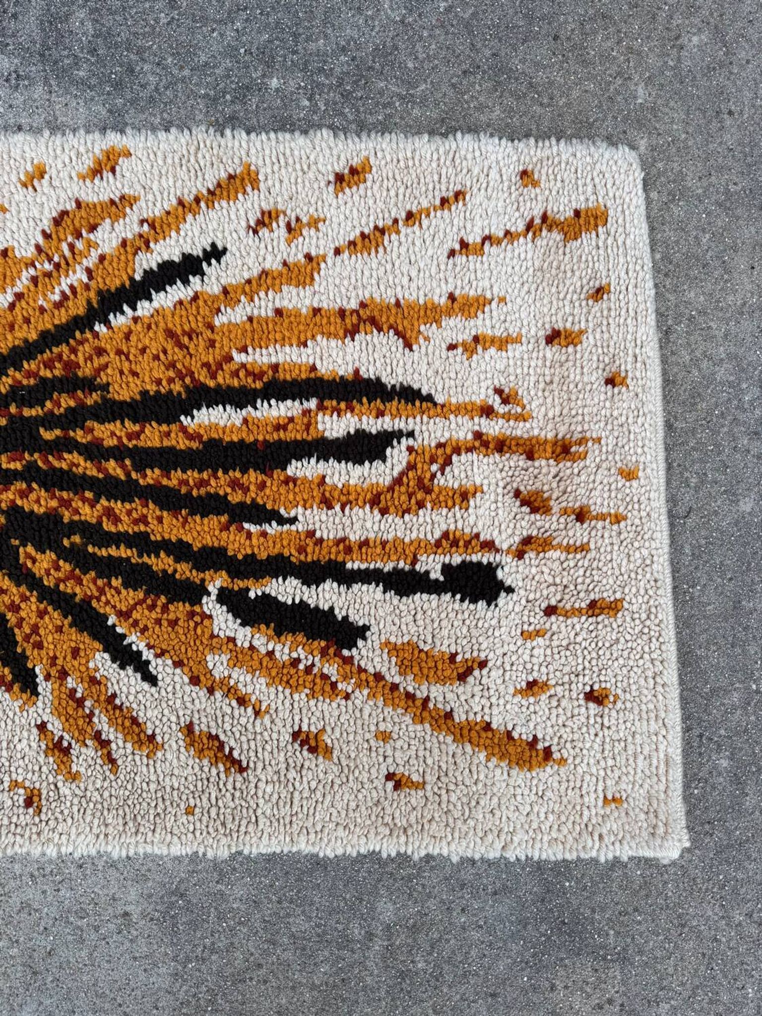 Tapis style Rya scandinave années 70