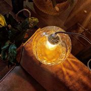 Vintage transparent portable lamp