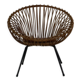 Typical dutch design rattan easy chair for Rohé Noordwolde Holland