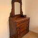 Ensemble commode Napoléon III en bois massif et marbre
