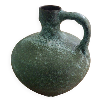 Vase en grès verte bleuté