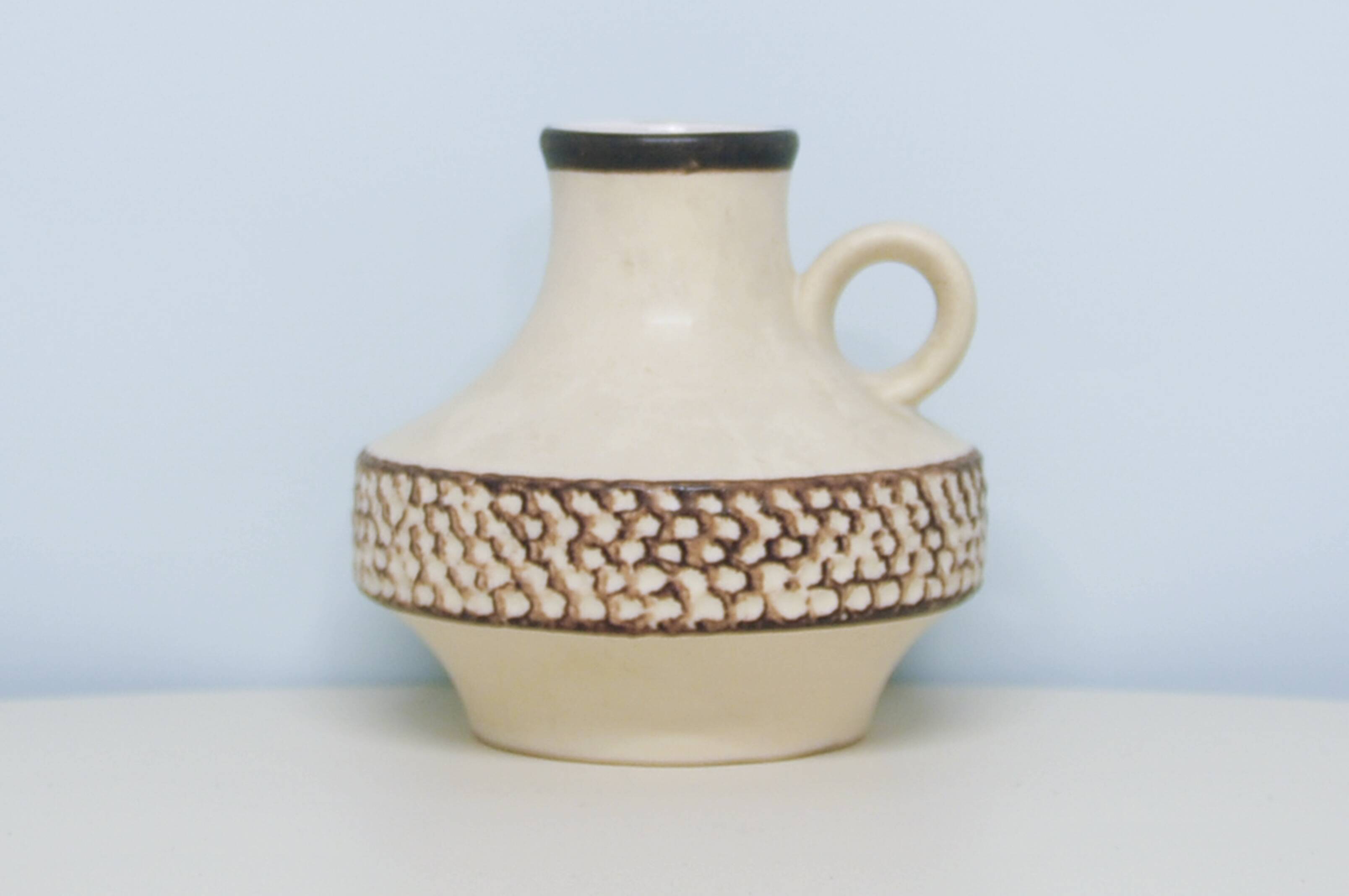 vintage beige jug vase West Germany Steuler