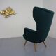 French Kvadrat Tonica Wingback Chair, 1950s