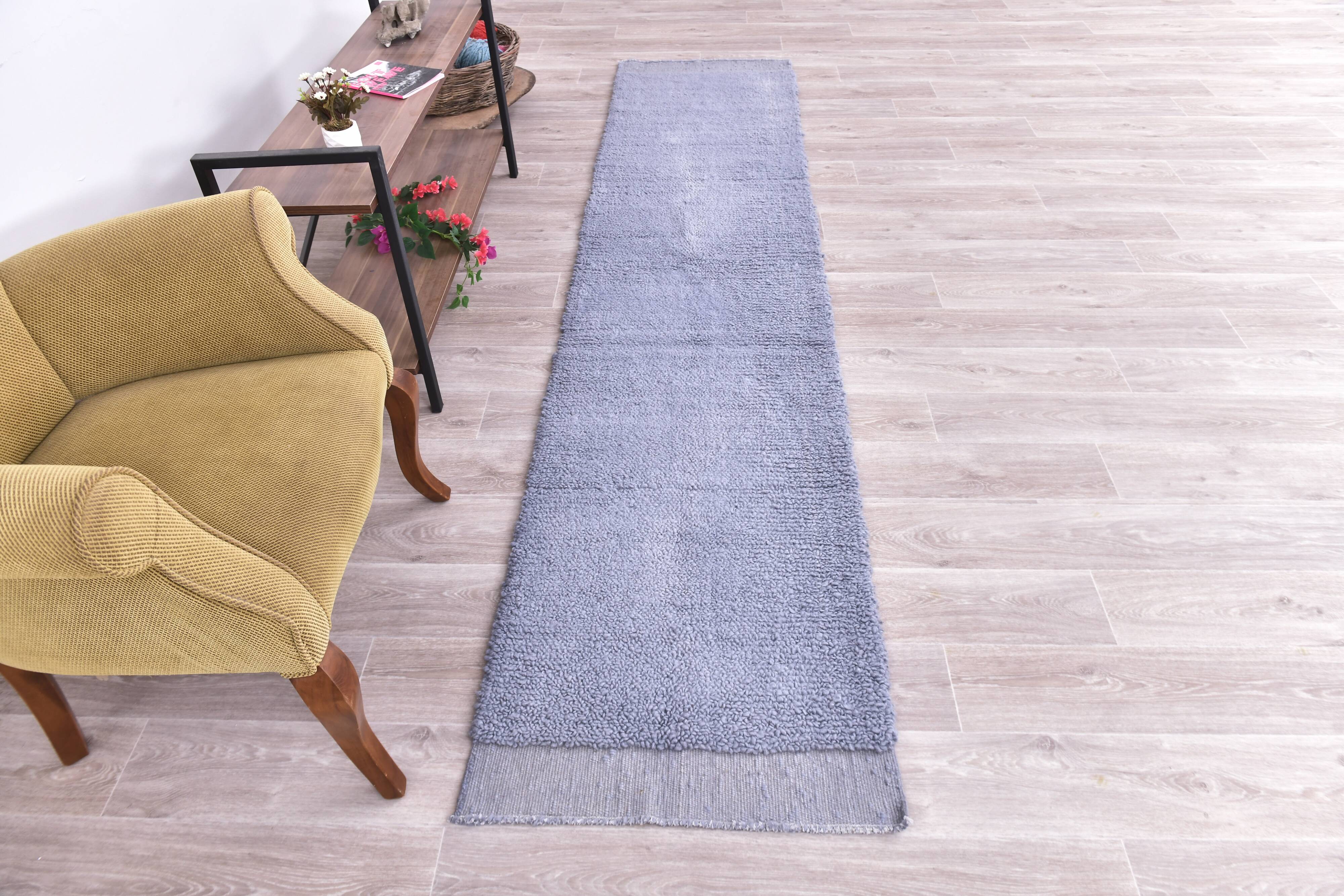 Blue Vintage Runner Rug 66x303Cm SK 240771