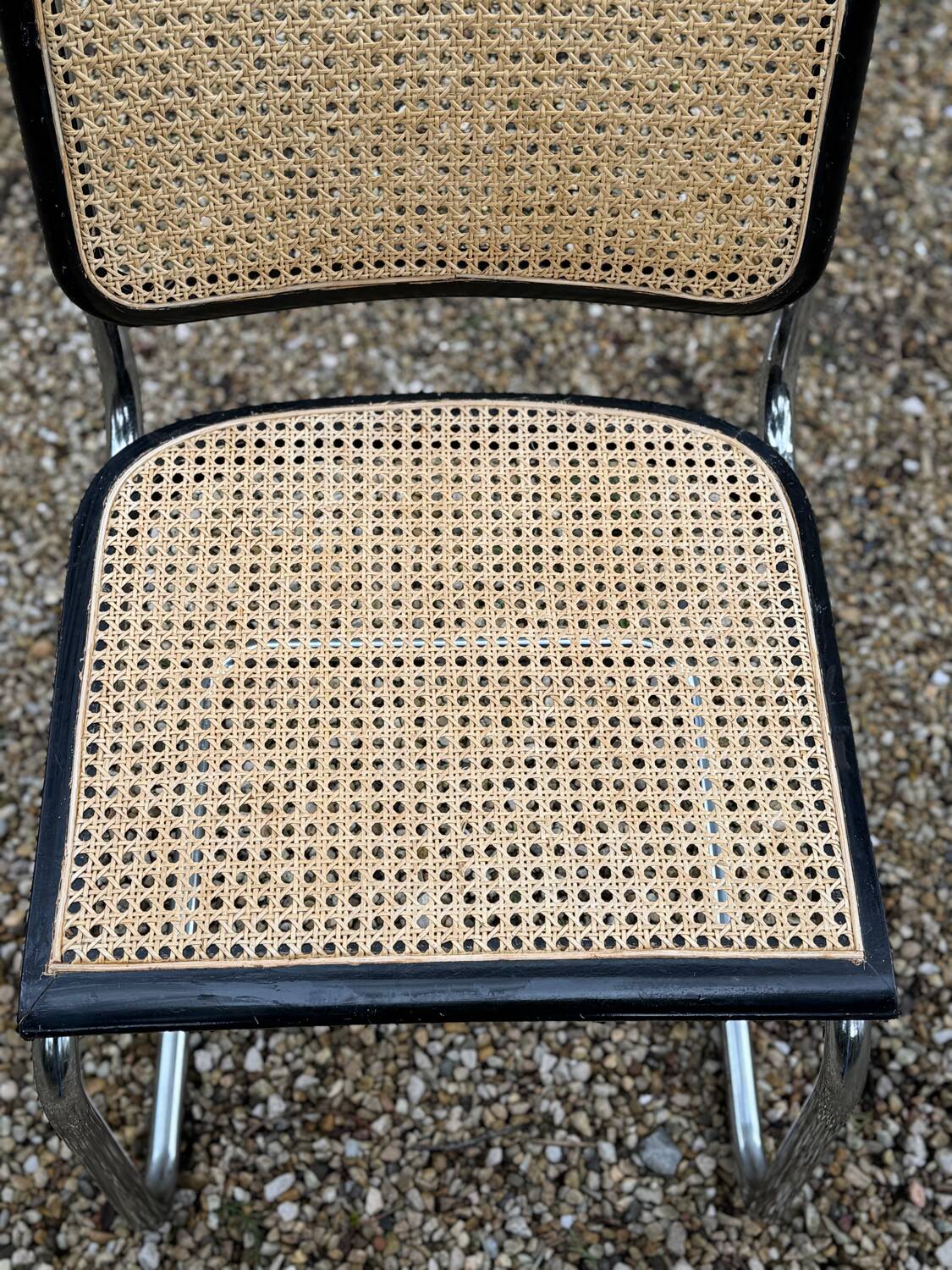 Marcel Breuer black chair B32 Cesca made in Italy