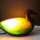Lampe veilleuse canard en verre coloré