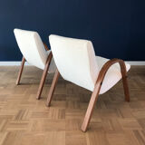 Set of 2 bouclé fabric lounge chairs by Hugues Steiner for Steiner, 1960s