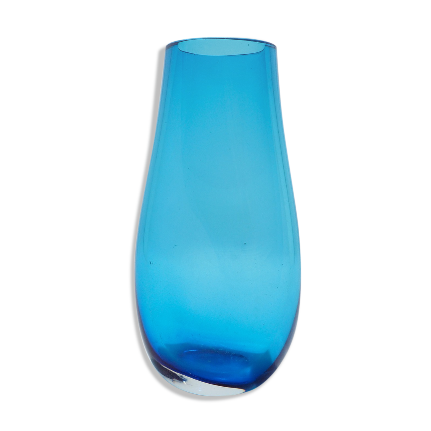 whitefriars blue glass vase selency