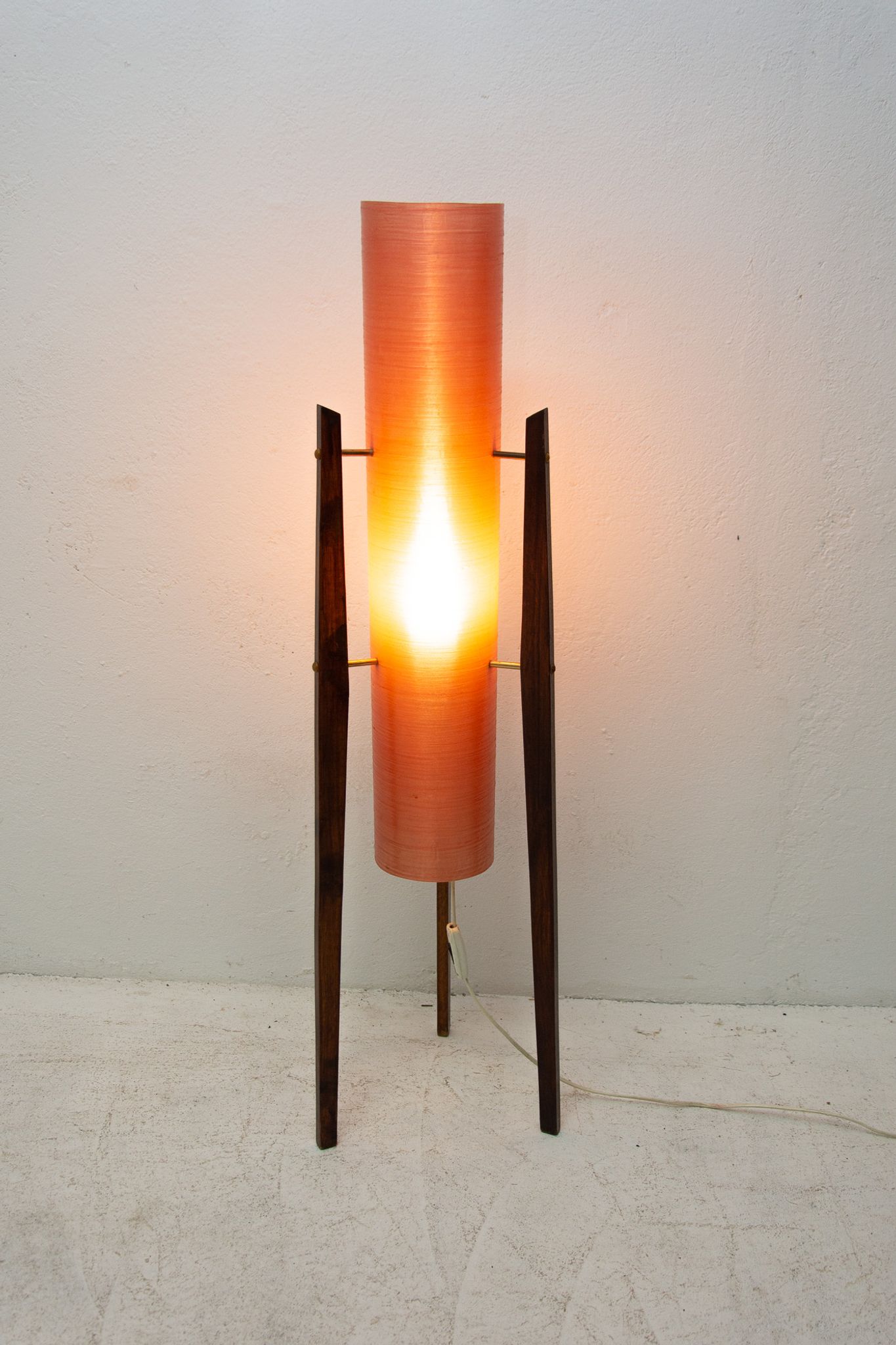 Mid century Rocket floor lamp, Brussels period, 1950´s, Czechoslovakia