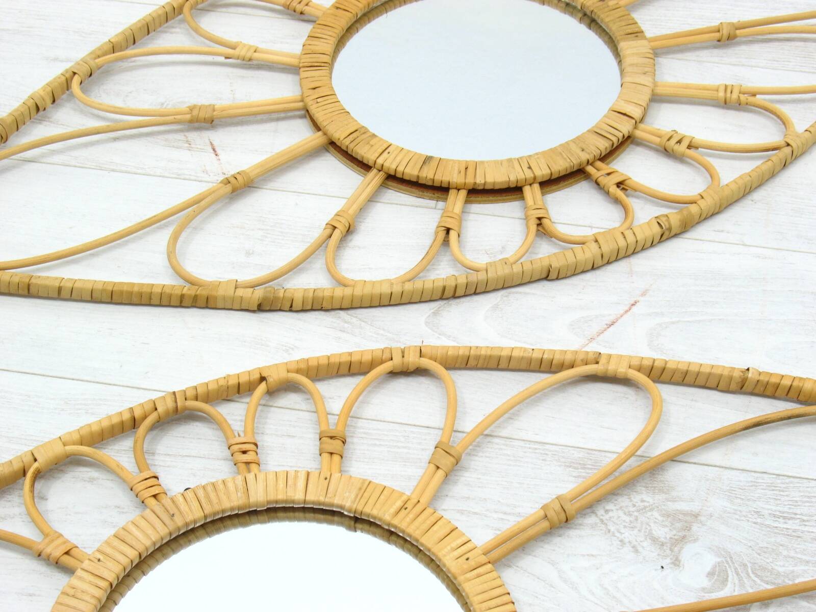 Vintage Rattan Mirror, 1990s