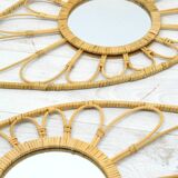 Vintage Rattan Mirror, 1990s