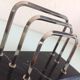 Letter holder in black marble and chrome metal art deco style