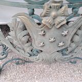console fer et marbre