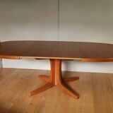 Oval baumann table with extensions from the 60