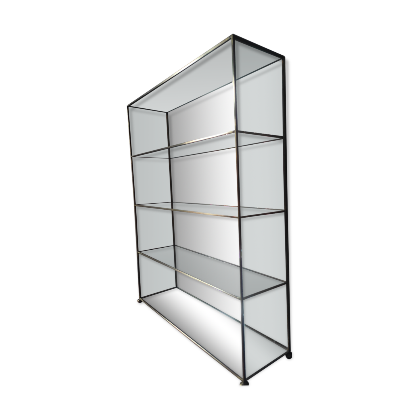 Glazed brass shelf to install