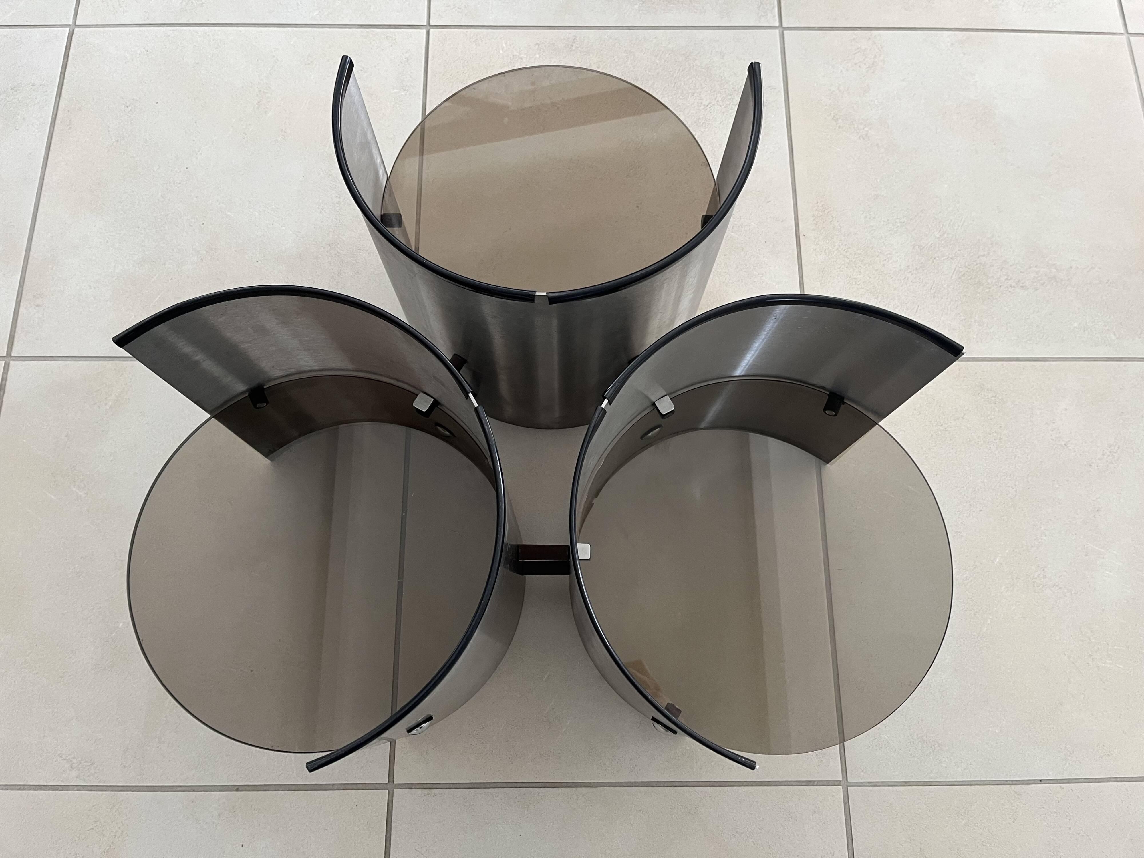 Chrome coffee table Space Age 1970