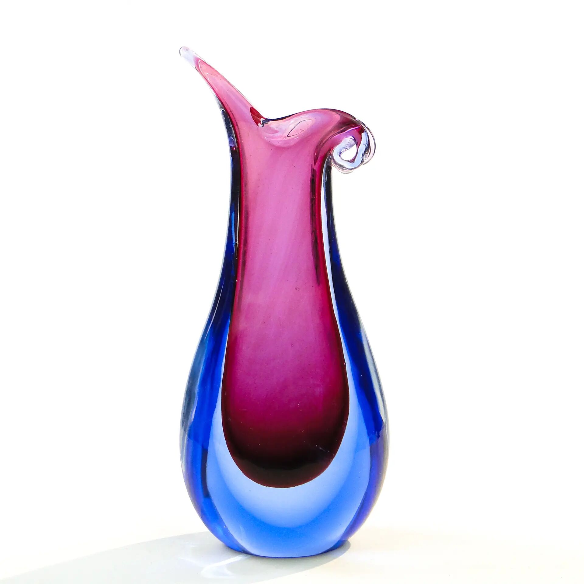 Vase de Murano, moderne du milieu du siècle, en verre, Mandruzzato, Italie, années 1950