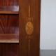 Edwardian burr walnut revolving bookcase with Sheraton inlays circa 1900