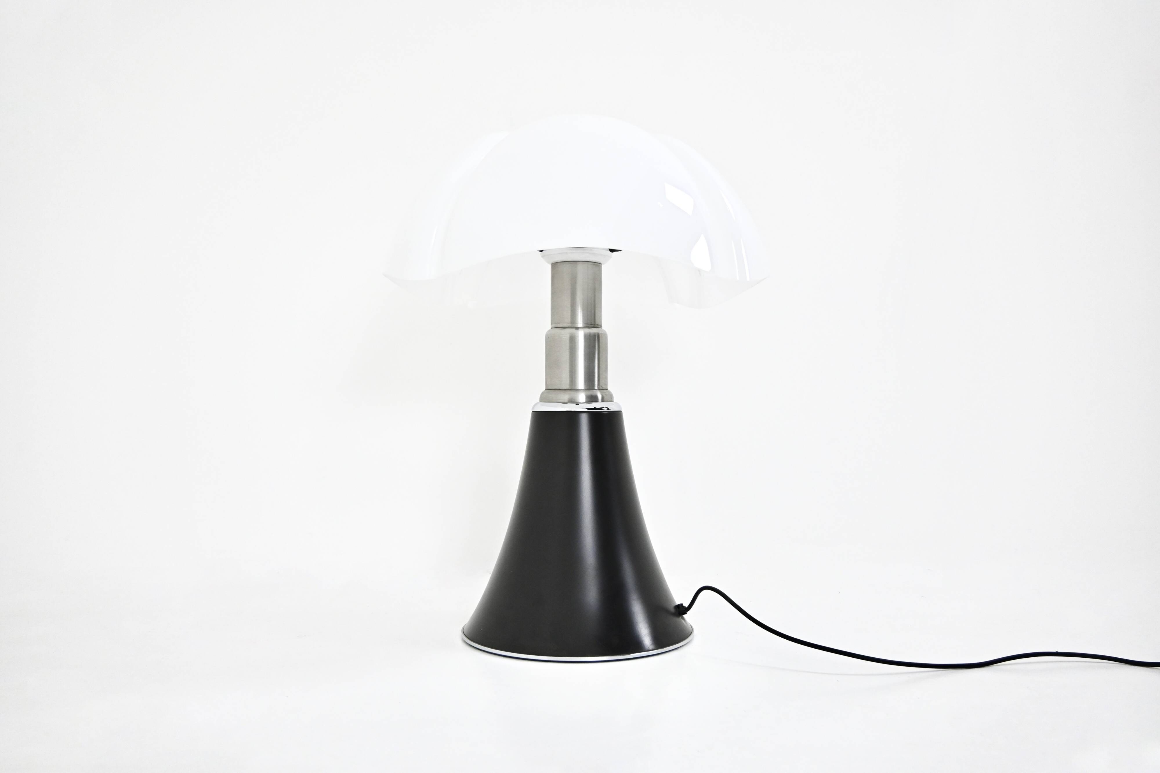 Black Pipistrello lamp by Gae Aulenti for Martinelli Luce, 1960s