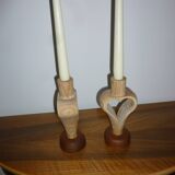 pair of heart candle holders