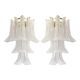 Contemporary Diamanted Transparent “Selle-Petali ” Murano Glass Wall Sconce