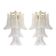Contemporary Diamanted Transparent “Selle-Petali ” Murano Glass Wall Sconce