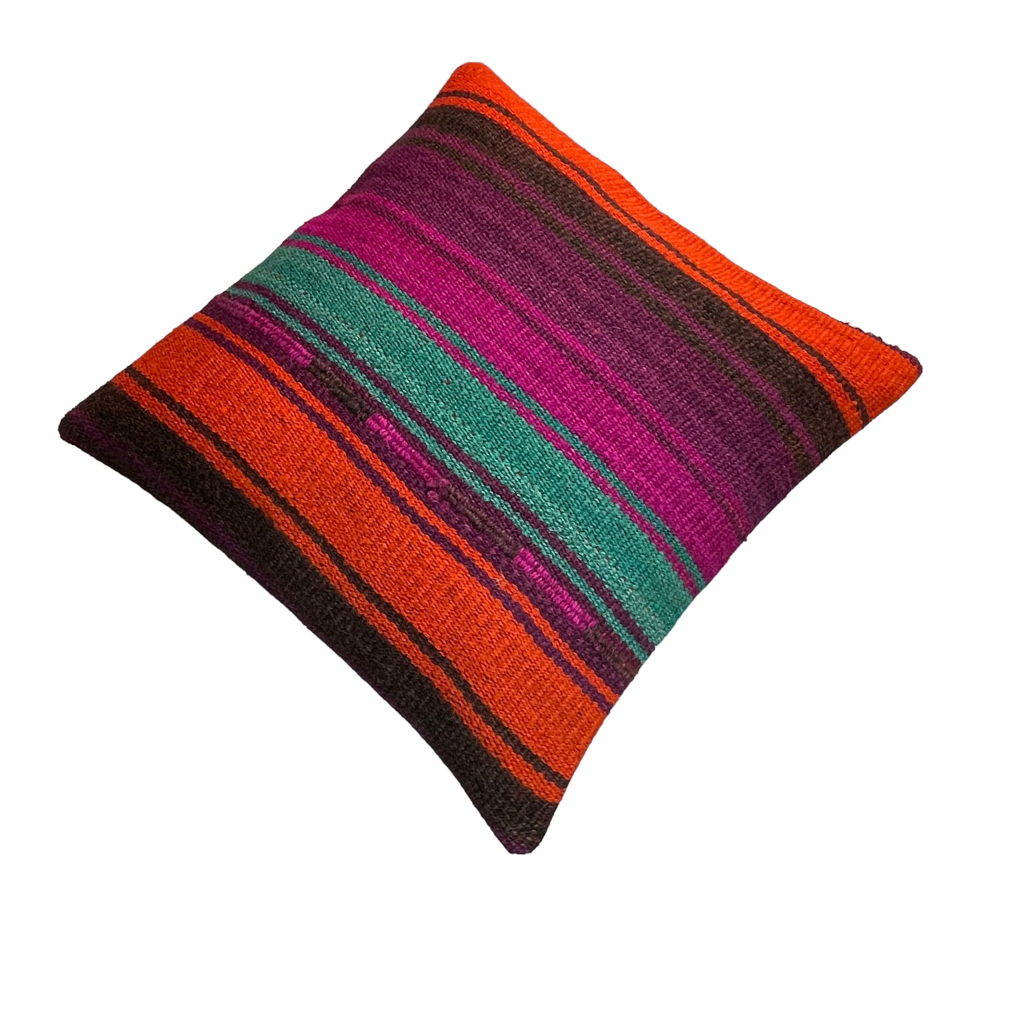 Vintage turkish kilim cushion cover 40 x 40 cm