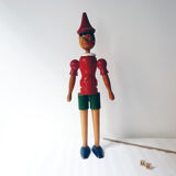 Large articulated wooden Pinocchio