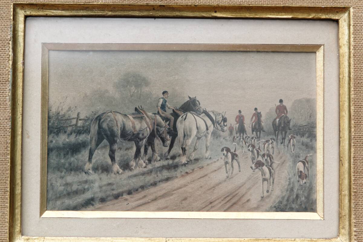 Watercolor hunting, Georges Wright