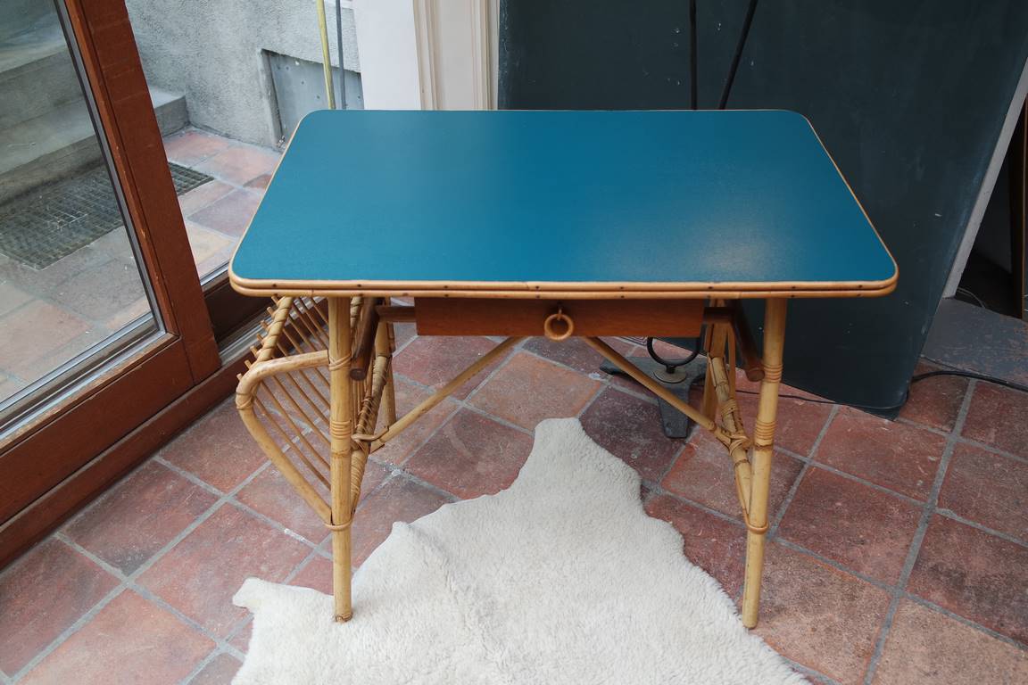 Louis Sognot Rattan Child desk