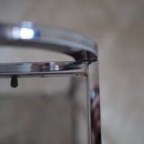 Vintage chrome metal saddle