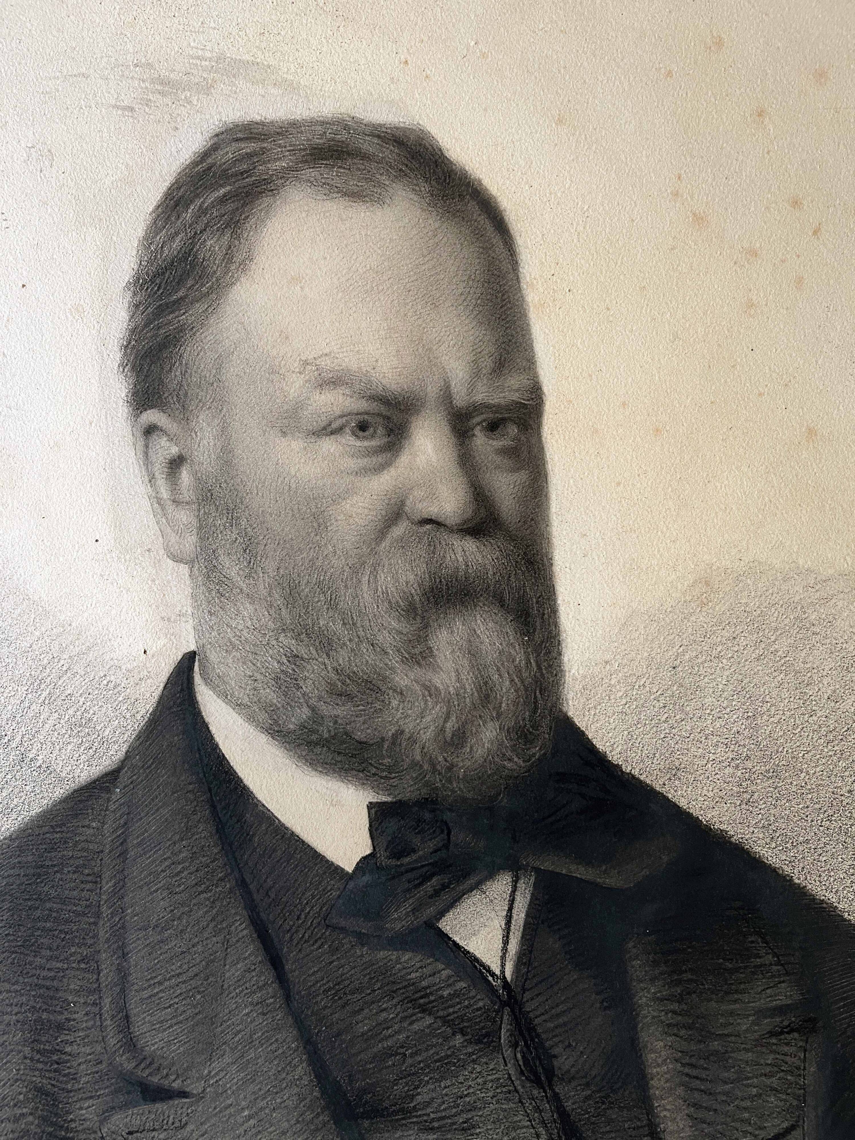 Exceptional painting Family portraits Couple 19th century signed L. Peyion