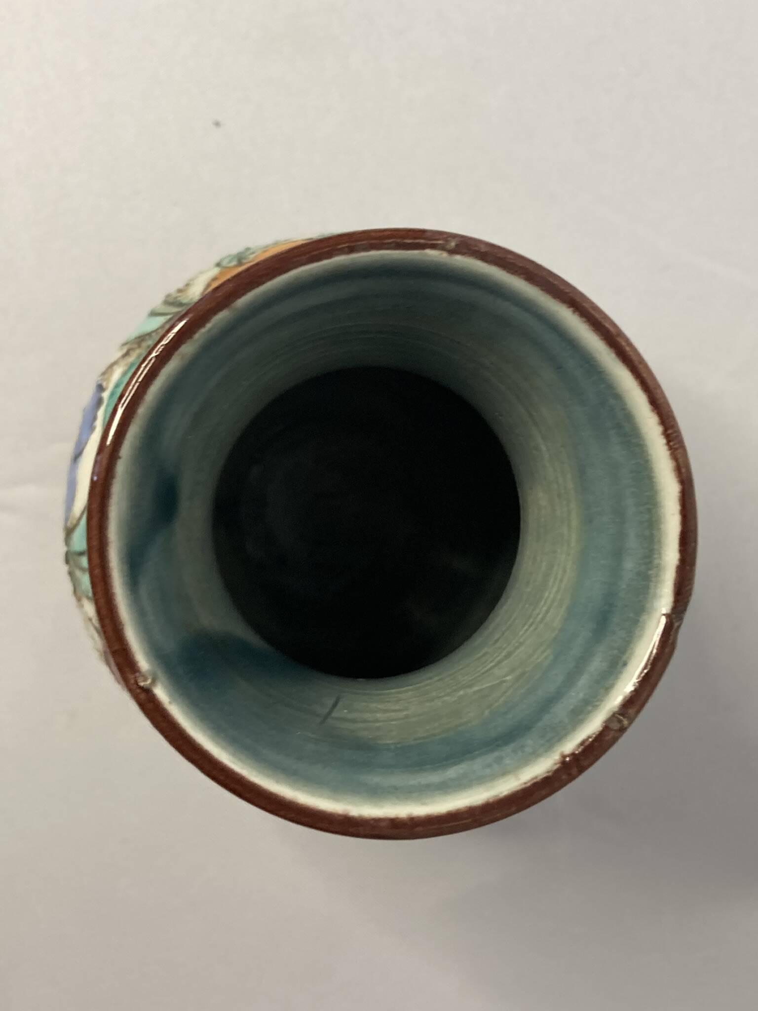 Vintage small earthenware vase Monaco circa 1960