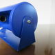 Ikea roll wall lamp model V413 in blue lacquered metal 1980
