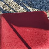 Set de 9 chaises pliantes  des années 70 tweed et métal chromé