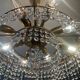 Vintage brass and crystal tassel chandelier