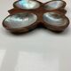 Wooden trinket tray with mother-of-pearl shells