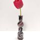 Purple and White Murano Glass Vase “Wave” by Carlo Moretti, Italy