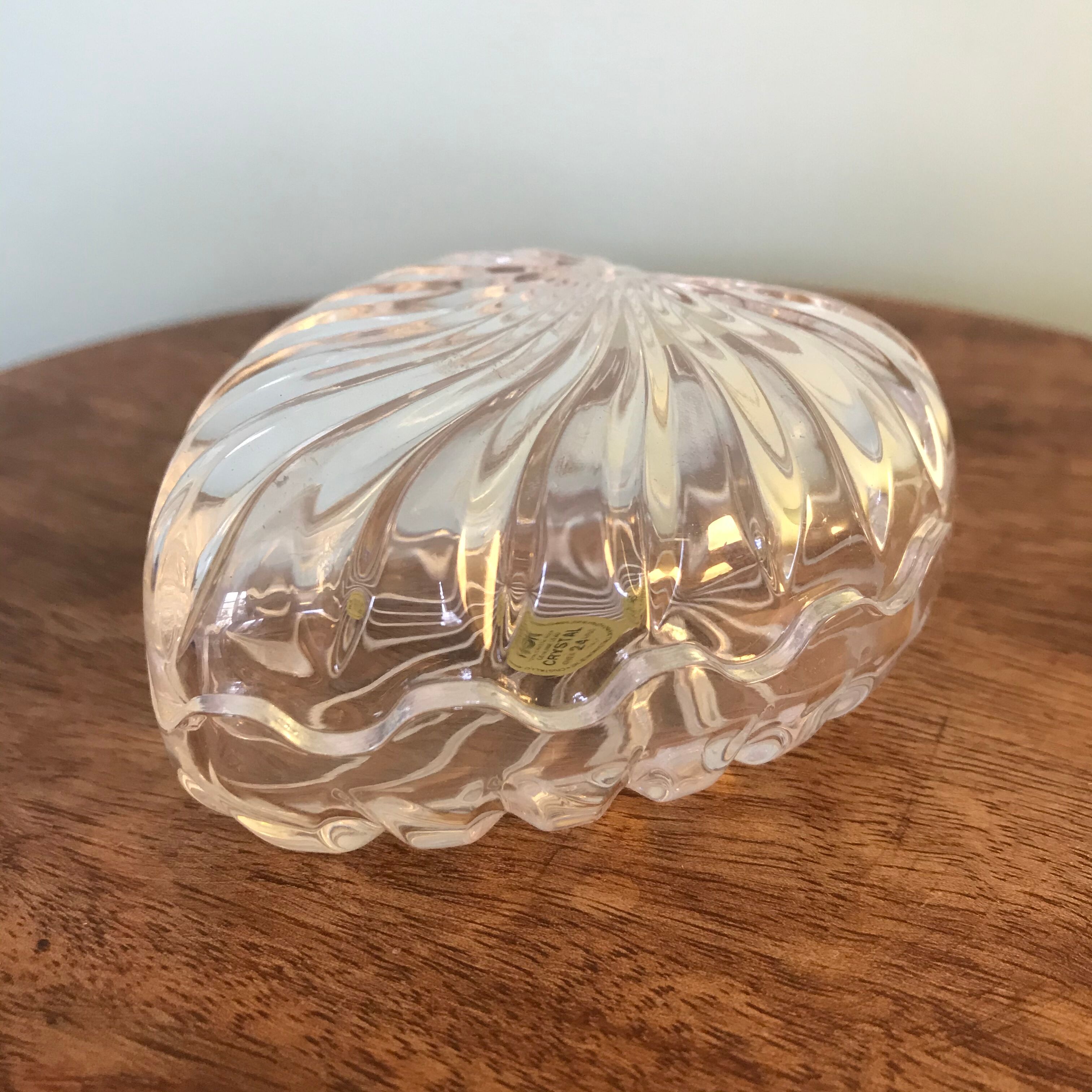 Boîte à bijoux en cristal en forme de coeur