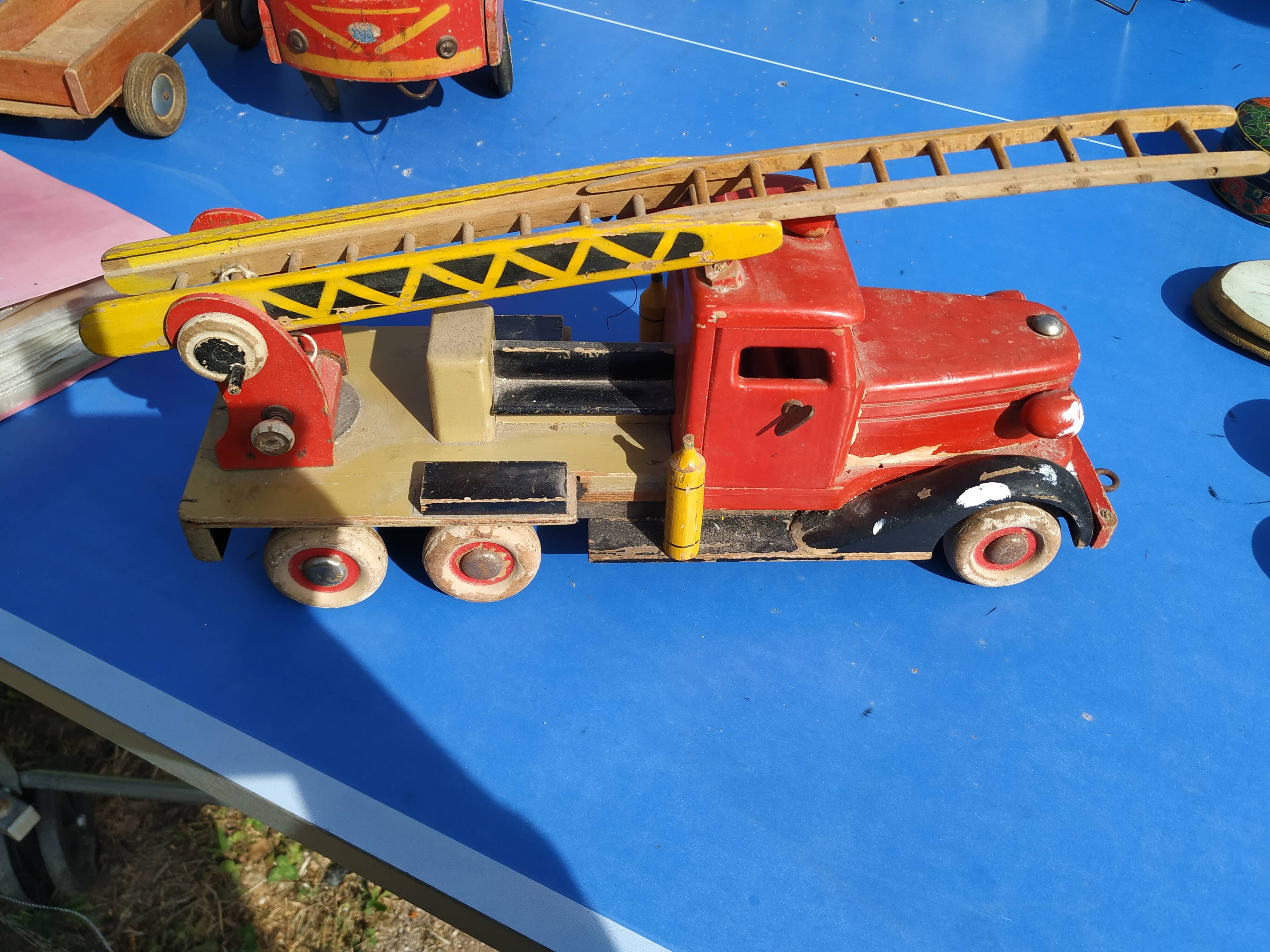 Old wooden fire truck
