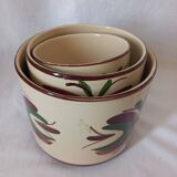 Ensemble de pots en céramique peints vintage
