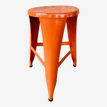Vintage stool, industrial style with tripod legs, Circa 50's