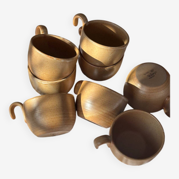 Cnp village France stoneware cups