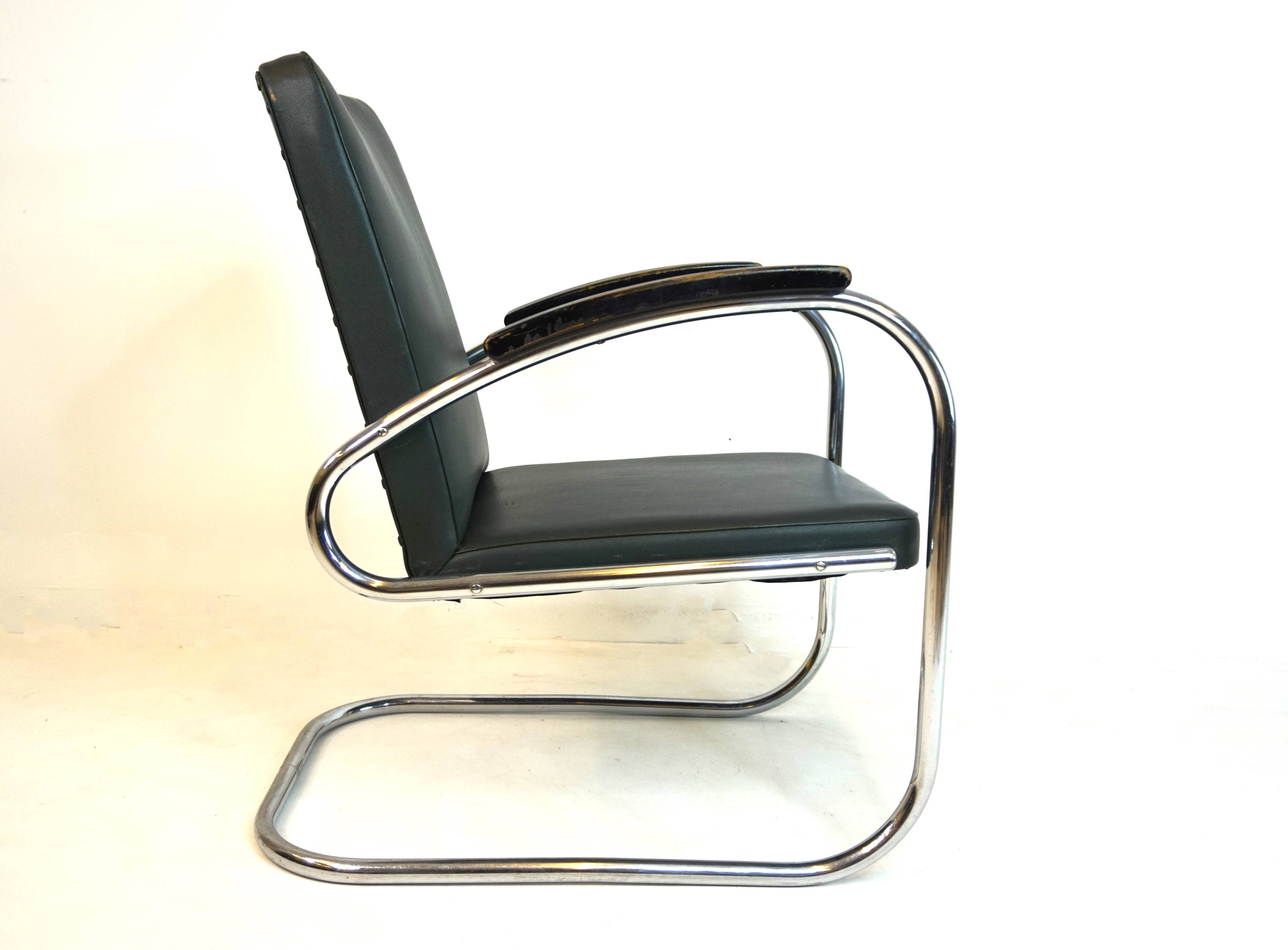 Fauteuil en acier tubulaire Mauser RS 7